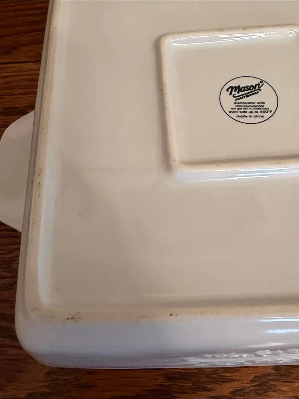Mason Ceramic White Rectangular Baking Dishes - Set of 2